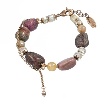 Браслет Lanzerotti, Elisir, с турмалином,агатом,цитрином и гематитом, LZ-25.10-279 серый