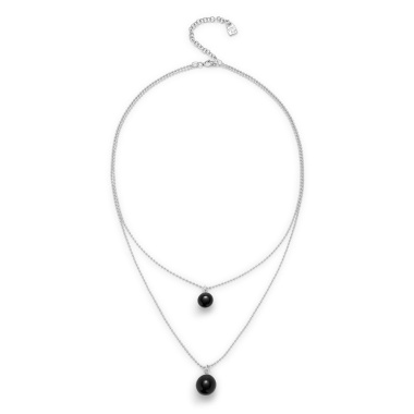 Ожерелье UNOde50 Ser Fascinante с черным муранским стеклом, с серебром COL2003NGRMTL0U