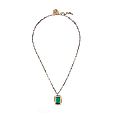 Колье Thot Gioielli, с рейнстоуном, TG25.1-CL585 зеленый