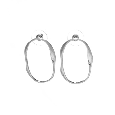 Серьги Dansk Copenhagen, Elysian, овальной формы, DNSK25.2-3C2501024 серебристый