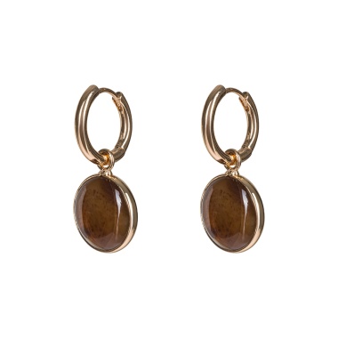 Серьги Fiore Luna, COFFE AGATE