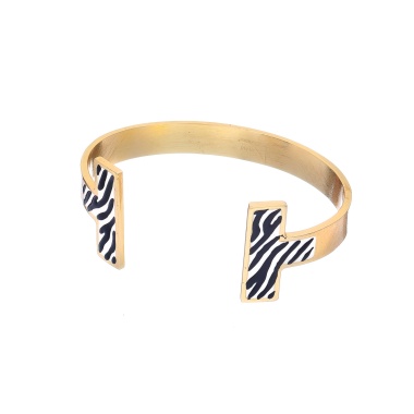 Браслет Francesca Bianchi, кафф, с эмалью, FB25.2-27B золотистый, 6,5см