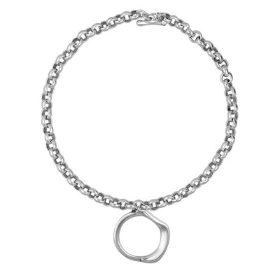 Колье Ciclon, Luz y oscuridad, с подвеской, металл, CN-232804 серебристый