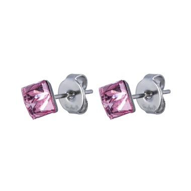 Пусеты Fiore Luna, Crystal Pink, SWE0127/1 P S Пусеты Fiore Luna, Crystal Pink, SWE0127/1 P S
