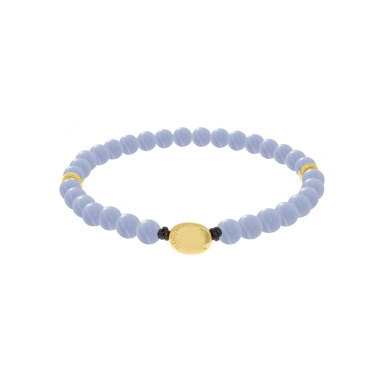 Колье VIDDA, Hera, с халцедоном и кожей, VD25.1-02171202 голубой, 50см