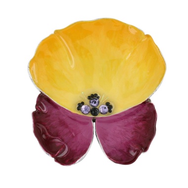 Кольцо TARATATA, Bloom, разъемное, смола, стразы, микрошарики, TT-W23-11432-10Y желтый