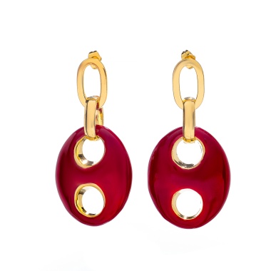 Серьги Francesca Bianchi, с эмалью, FB25.2-BSOR21 красный