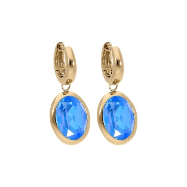 Серьги Qudo, Creole TIVOLA small G royal blue delite, 310687 BL/G Серьги Qudo, Creole TIVOLA small G royal blue delite, 310687 BL/G