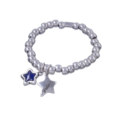 Браслет Ciclon, Lluvia de estrellas, стрейч, со звездами, муранское стекло, CN-222102 синий