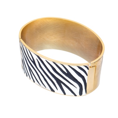 Браслет Francesca Bianchi, кафф, с эмалью, FB25.2-16A золотистый, 7см