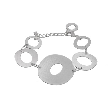 Браслет Dansk Copenhagen, Alaya, с овалами неправильной формы, DNSK25.2-7C2501002 серебристый