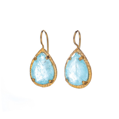 Серьги Estrosia, с аквамариновым кристаллом, ES-ORVC4-1A голубой