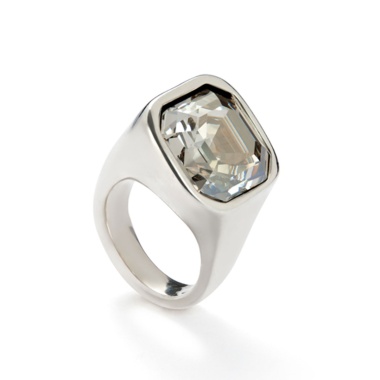 Кольцо UNOde50 Ser Sin Complejos с белым кристаллом, с серебром ANI0823BLNMTL12