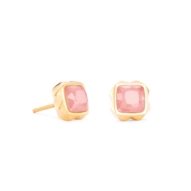 Серьги Coeur de Lion, Square Rose Quartz Rose-Gold, 1200/21-1916