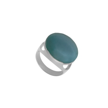Кольцо Possebon, Pearl Green Agate 17.2 мм