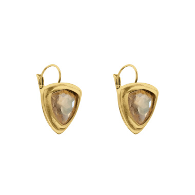 Серьги Ciclon, Genesis oro, с кристаллом, CN-250601 янтарный