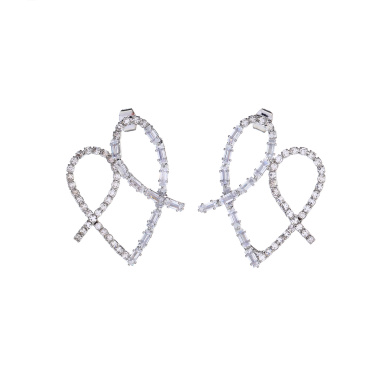 Серьги Moon Paris, Bohemia, в форме сердца, с кристаллами, MB-26.01-002 хрустальный