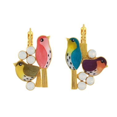 Серьги TARATATA, Pia-pia, асимметричные,c цветной смолой, стразами, TT-T24-05731-20M золотистый Серьги TARATATA, Pia-pia, асимметричные,c цветной смолой, стразами, TT-T24-05731-20M золотистый