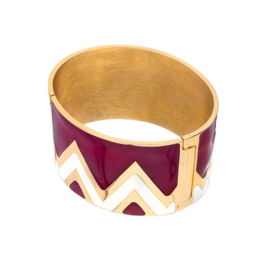 Браслет Francesca Bianchi, кафф, с эмалью, FB25.2-13A красный, 6см