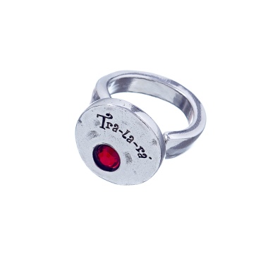 Кольцо Tra-la-ra, Basic, разъемное, с кристаллом Swarovski, TLR22-190P301 красный