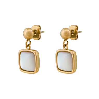 Серьги Fiore Luna, Куб SHELL WHITE