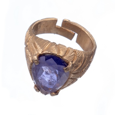 Кольцо Estrosia, разъемное, с кристаллом, ES-ANG50-8A фиолетовый