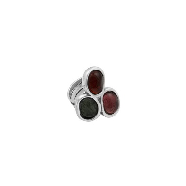 Кольцо Ciclon, Agata, разъемное, с муранским стеклом, CN-232506 коричневый