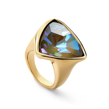 Кольцо UNOde50 Ser Camaleonica с кристаллом-хамелеоном, с золотом ANI0838MCLORO21