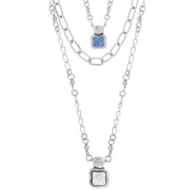 Колье VIDDA, Caramel, тройное, с кристаллом Swarovski, VD22-00858 голубой