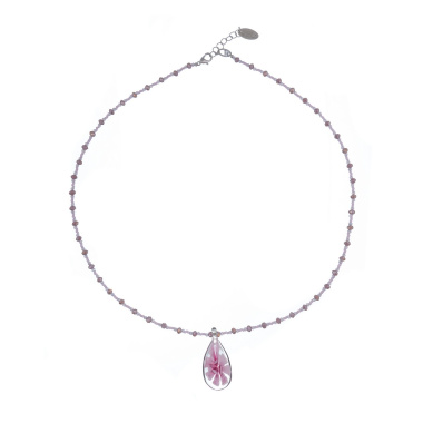 Колье Lanzerotti, Glicine, муранское стекло, кристаллы, LZ-24.04-181 розовый