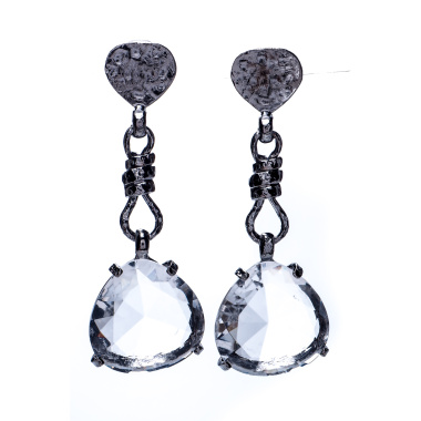 Серьги Estrosia, сердце, ES-ORF21-00A хрустальный