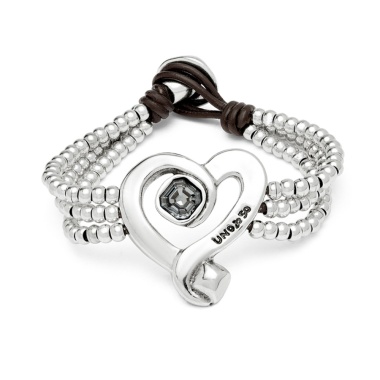 Браслет UNOde50 Ser Expresiva с черным кристаллом, с серебром PUL2543NGRMTL0M