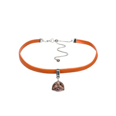 Колье Fiore Luna, Vintage Rose / Orange Leather