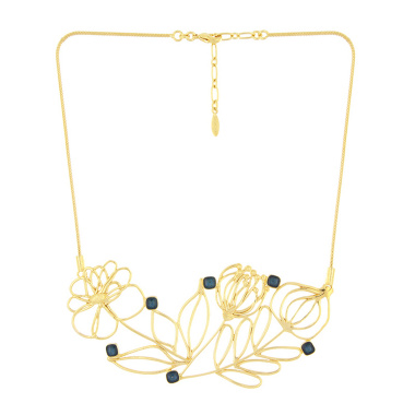 Колье TARATATA, Esquisse, с прозрачной смолой и слюдяным порошком, TT-H25-02104-204 золотистый