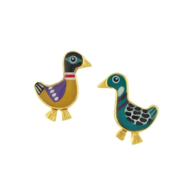 Серьги TARATATA, Jeu De L`oie, асимметричные, с цветной смолой, TT-H24-01902-20M золотистый Серьги TARATATA, Jeu De L`oie, асимметричные, с цветной смолой, TT-H24-01902-20M золотистый