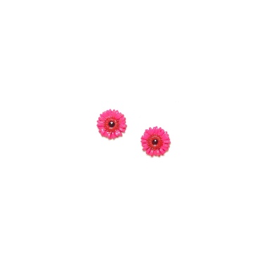 Пуссеты Franck Herval, Ruby, с агатом и цветной эмалью, FH24.1-12-68863 розовый