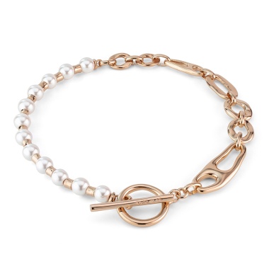 Ожерелье UNOde50 Pearl & Match с золотом COL1841BPLORO0U