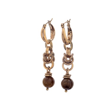 Серьги Lanzerotti, Elisir, с турмалином, LZ-25.10-323 коричневый