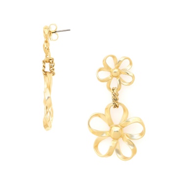 Серьги ORI TAO, Moorea, с цветами, OT25.1-12-32154 золотистый