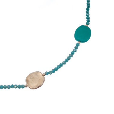 Колье Moon Paris, Lorian, с кристаллами, ML-24.03-008 бирюзовый