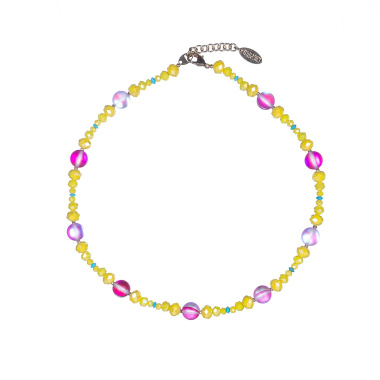 Колье Lanzerotti, Montpasier, с кристаллами и бирюзой, LZ-22.06-183 желтый