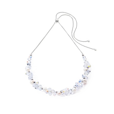 Колье Coeur de Lion, Dancing Crystals & Pearls silver, 1124/10-1417 Колье Coeur de Lion, Dancing Crystals & Pearls silver, 1124/10-1417