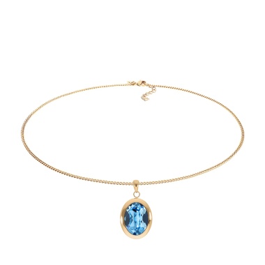 Колье Qudo, TIVOLA big G aquamarine, 404528.1 BL/G Колье Qudo, TIVOLA big G aquamarine, 404528.1 BL/G