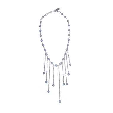 Колье Lanzerotti, Gelido, с жемчугом и цирконием, LZ-25.02-052 серый