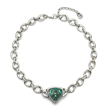Ожерелье UNOde50 Ser Camaleonica с зеленым кристаллом, с серебром COL1979VRDMTL0U