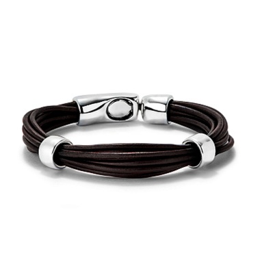 Коричневый кожаный браслет Ser Natural, с серебром PUL2458MARMTL0L