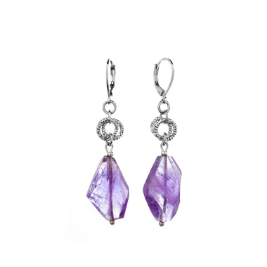 Серьги Lanzerotti, Iris, с аметистом, LZ-26.03-072 фиолетовый