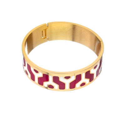 Браслет Francesca Bianchi, кафф, с эмалью, FB25.2-LAS5 красный, 6см