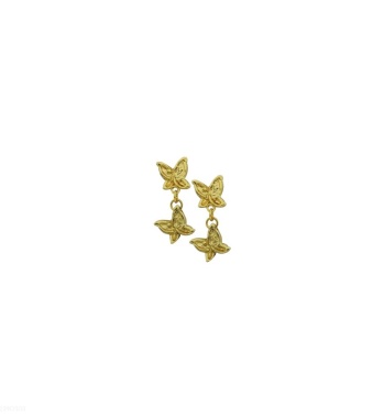 Серьги Tra-la-ra, Vuela, с бабочками, TLR23-224O103 золотистый