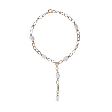 Колье Alcozer&J, с жемчугом, AL-C48BY24-R белый